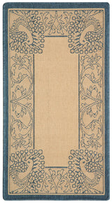 Safavieh Courtyard 2'-0" x 3'-7" Rug in Natural / Blue