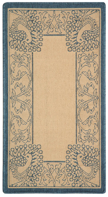 Safavieh Courtyard 2'-0" x 3'-7" Rug in Natural / Blue