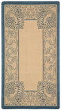 Safavieh Courtyard 2'-0" x 3'-7" Rug in Natural / Blue