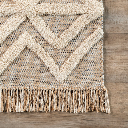 Nuloom Zoya Bohemian Trellis Svdt01A Natural Area Rug