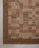 Loloi Merrick Mer-04 Chestnut/Fiesta Rug - corner on wood