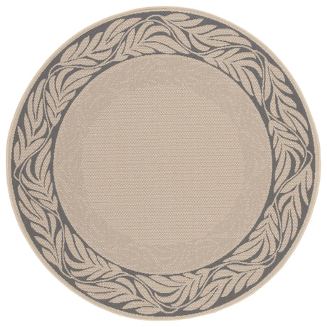 Safavieh Courtyard 5'-3" x 5'-3" Rug in Sand / Grey
