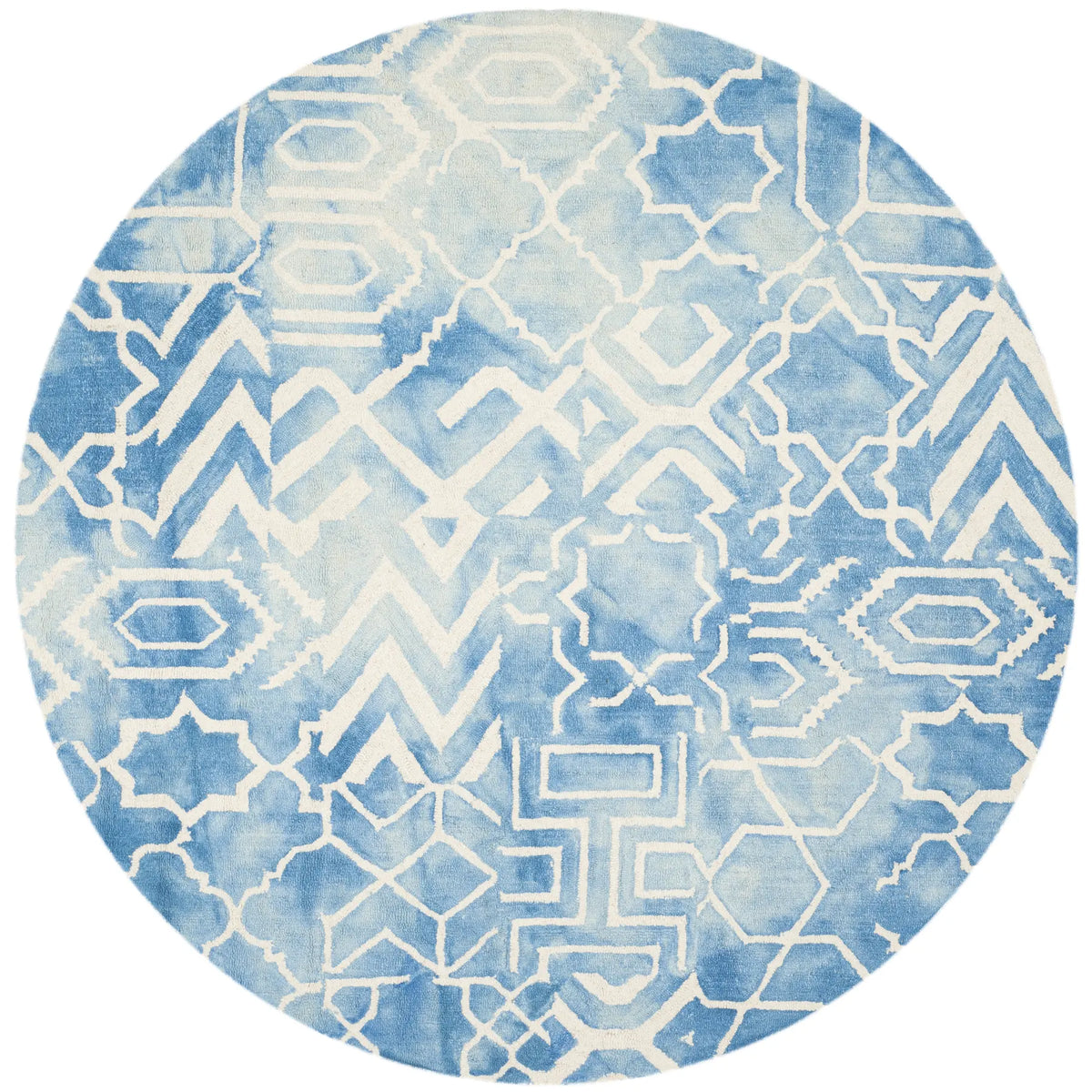 Safavieh Dip Dye 5'-0" x 5'-0" Rug in Blue / Ivory
