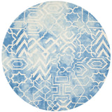 Safavieh Dip Dye 5'-0" x 5'-0" Rug in Blue / Ivory