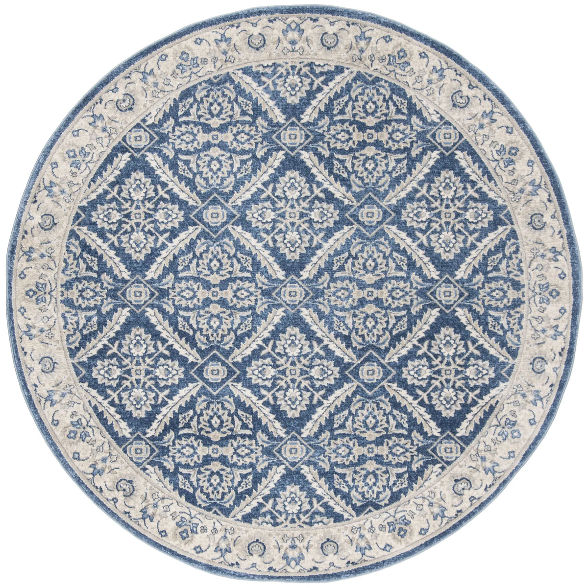 Safavieh Brentwood 5'-0" x 5'-0" Rug in Navy / Creme