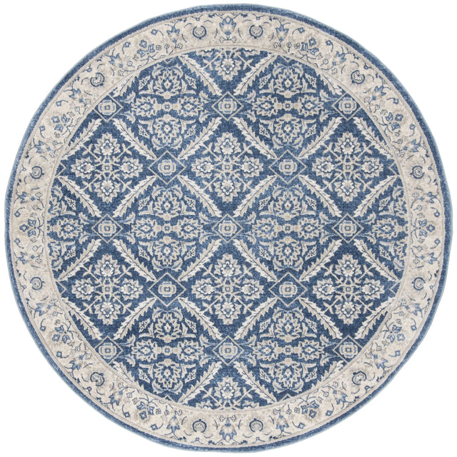 Safavieh Brentwood 5'-0" x 5'-0" Rug in Navy / Creme