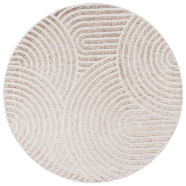 Safavieh Maya 6'-7" x 6'-7" Rug in Taupe / Ivory