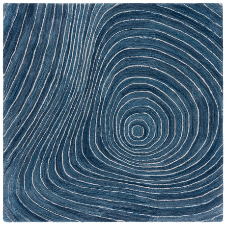 Safavieh Abstract 6'-0" x 6'-0" Rug in Blue / Ivory