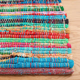 Safavieh Rag Rug 4'-0" x 6'-0" Rug in Green / Multi