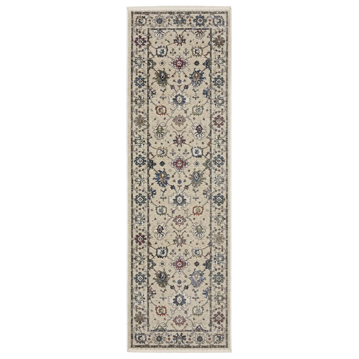 Oriental Weavers Sphinx HASTINGS HA01W Ivory Floral Rugs - runner