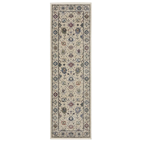 Oriental Weavers Sphinx HASTINGS HA01W Ivory Floral Rugs - runner