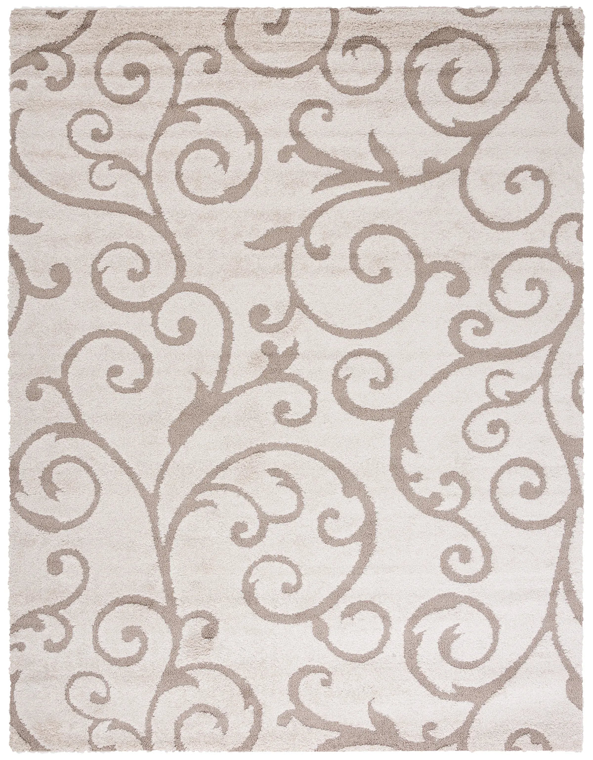 Safavieh Florida Shag 9'-6" x 13'-0" Rug in Ivory / Beige
