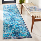 Safavieh Riviera 2'-2" x 9'-0" Rug in Navy / Light Blue