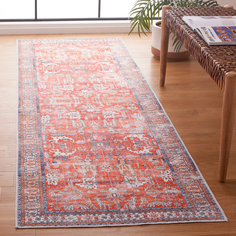 Safavieh Arizona 2'-6" x 10'-0" Rug in Rust / Aqua