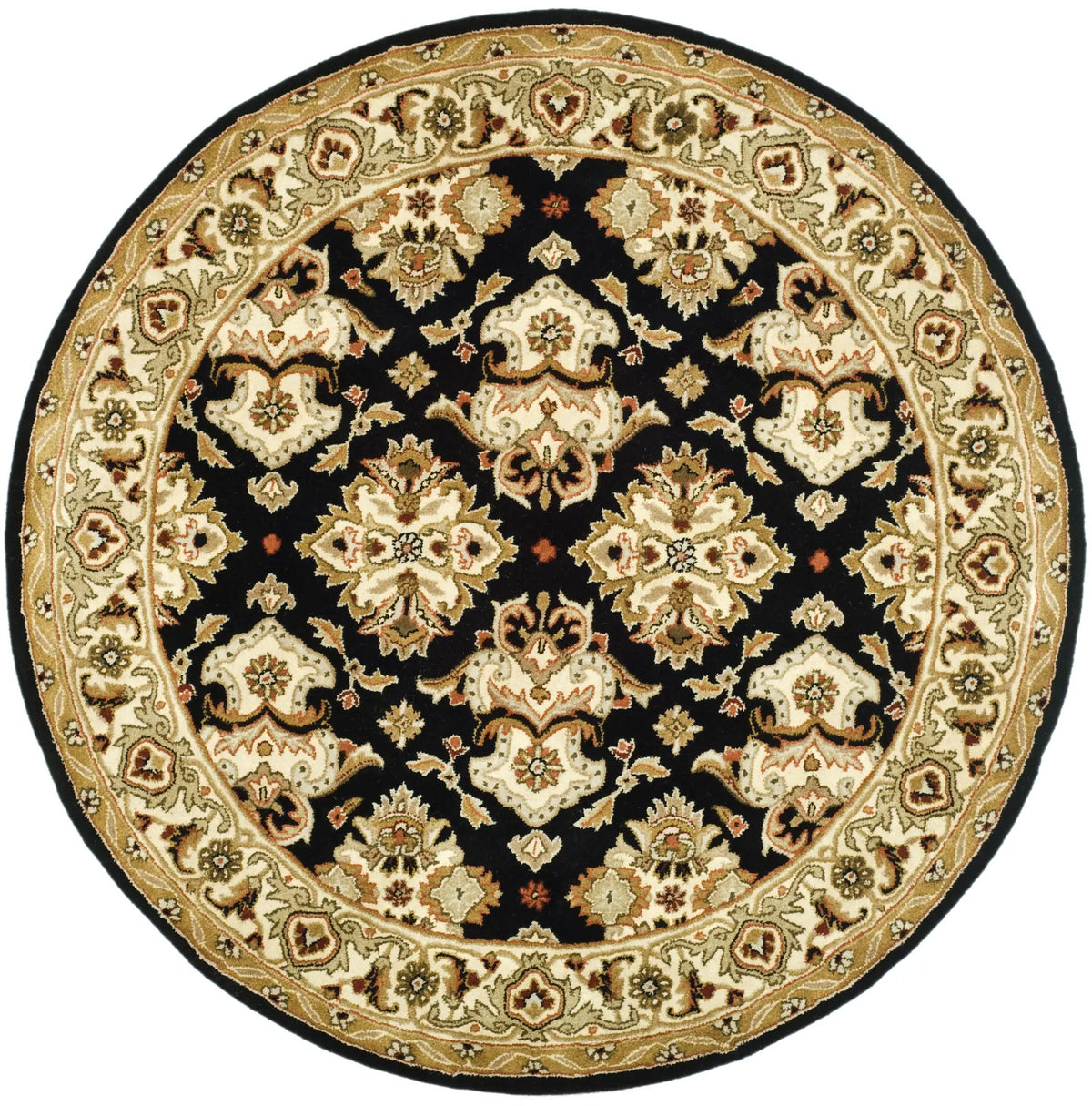 Safavieh Heritage 6'-0" x 6'-0" Rug in Black / Ivory