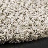 Safavieh Hudson Shag 5'-0" x 5'-0" Rug in Ivory / Grey