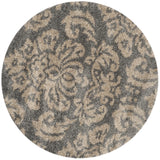 Safavieh Florida Shag 4'-0" x 4'-0" Rug in Grey / Beige