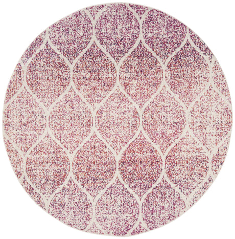 Safavieh Madison 5'-3" x 5'-3" Rug in Cream / Fuchsia