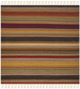 Safavieh Striped Kilim 7'-0" x 7'-0" Rug in Gold