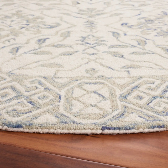 Safavieh Dip Dye 5'-0" x 5'-0" Rug in Light Blue / Ivory
