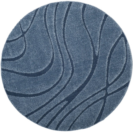 Safavieh Florida Shag 10'-0" x 10'-0" Rug in Light Blue / Blue