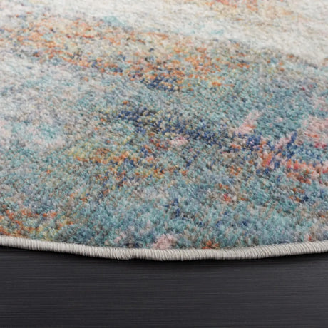 Safavieh Phoenix 500 6'-7" x 6'-7" Rug in Aqua / Gold Rose