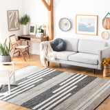 Safavieh Striped Kilim 6'-0" x 9'-0" Rug in Ivory / Black