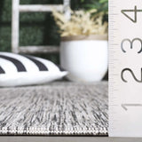 Safavieh Courtyard 4'-0" x 5'-7" Rug in Ivory / Dark Grey
