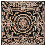 Safavieh Aubusson 6'-0" x 6'-0" Rug in Black / Ivory