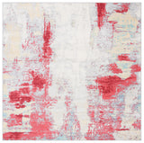 Safavieh Jasper 100 6'-7" x 6'-7" Rug in Red / Ivory