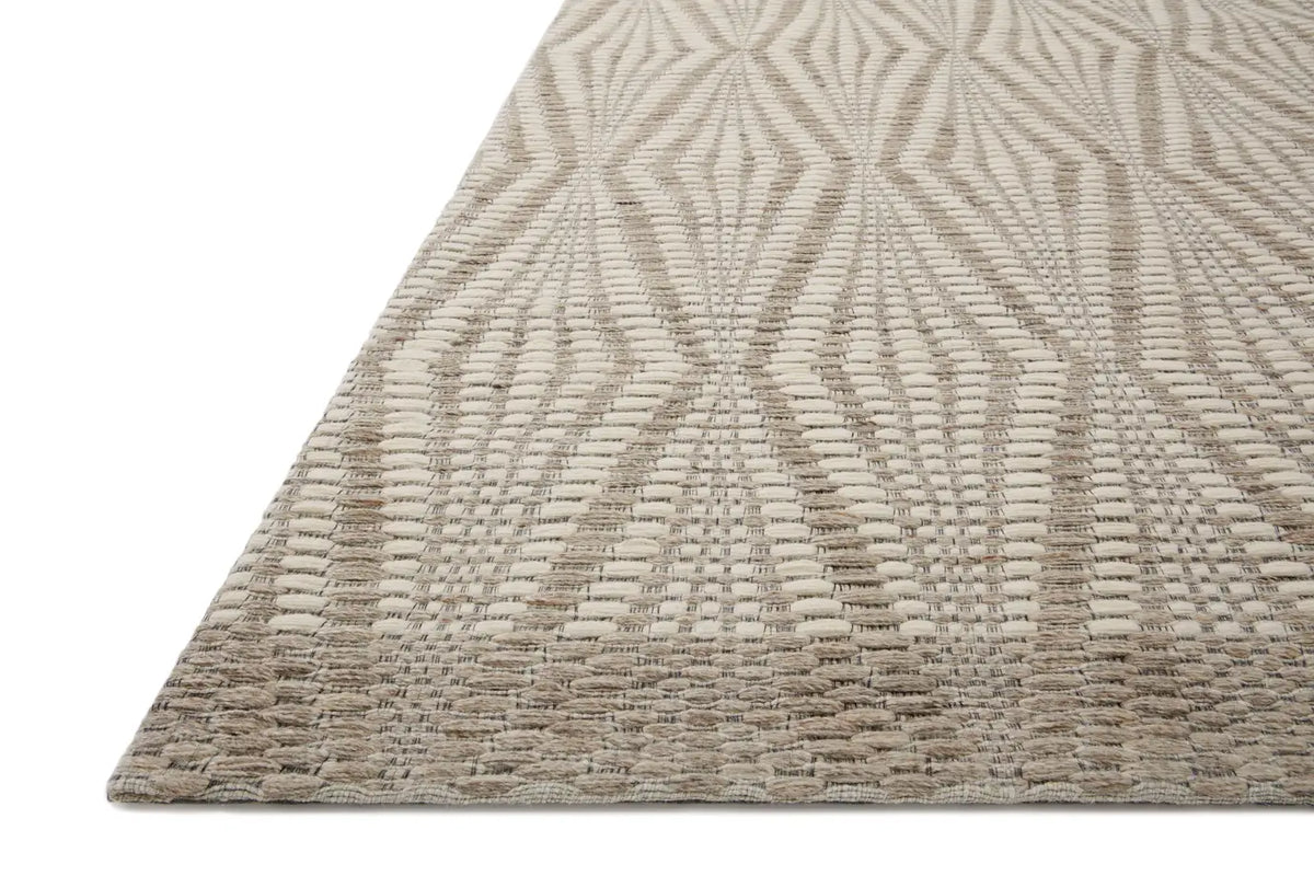 Loloi Kenzie Knz-01 Ivory/Taupe Rugs - rug corner