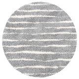 Safavieh Venus Shag 600 5'-3" x 5'-3" Rug in Grey / Ivory