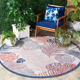 Safavieh Courtyard 6'-7" x 6'-7" Rug in Beige / Rust