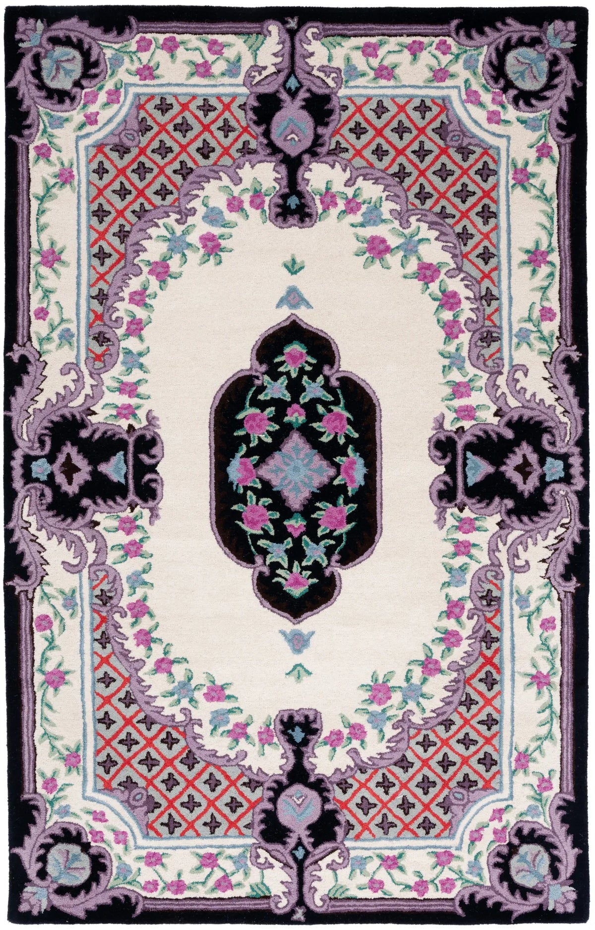 Safavieh Bellagio 4'-0" x 6'-0" Rug in Ivory / Black