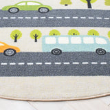 Safavieh Kids Playhouse 200 5'-0" x 5'-0" Rug in Beige / Green