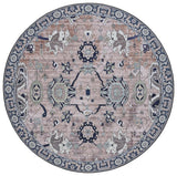 Safavieh Tucson 6'-0" x 6'-0" Rug in Light Blue / Navy
