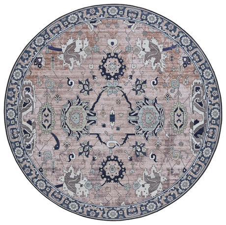 Safavieh Tucson 6'-0" x 6'-0" Rug in Light Blue / Navy