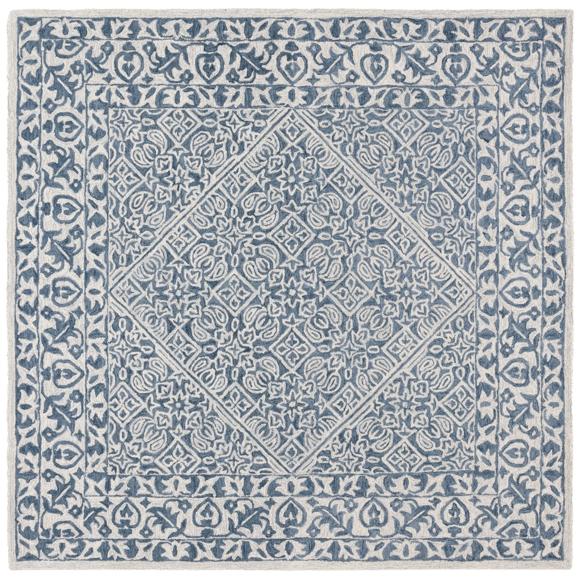 Safavieh Dip Dye 7'-0" x 7'-0" Rug in Blue / Ivory