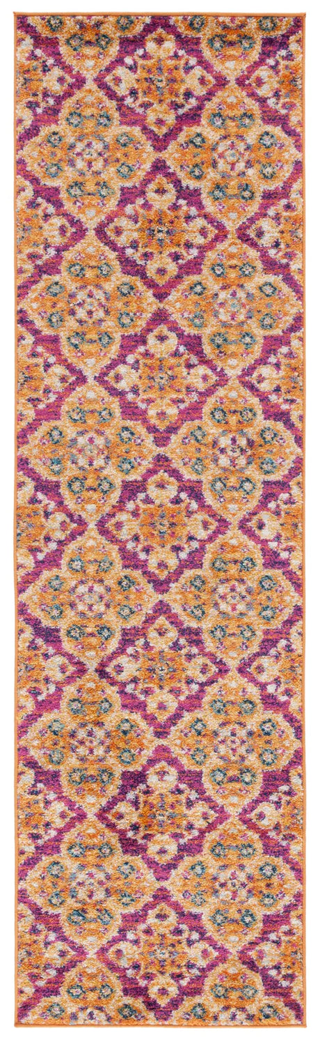 Safavieh Madison 2'-3" x 8'-0" Rug in Fuchsia / Gold
