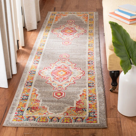 Safavieh Phoenix 100 2'-3" x 8'-0" Rug in Orange / Grey