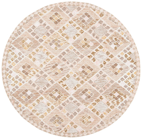 Safavieh Soho 6'-0" x 6'-0" Rug in Pink / Taupe