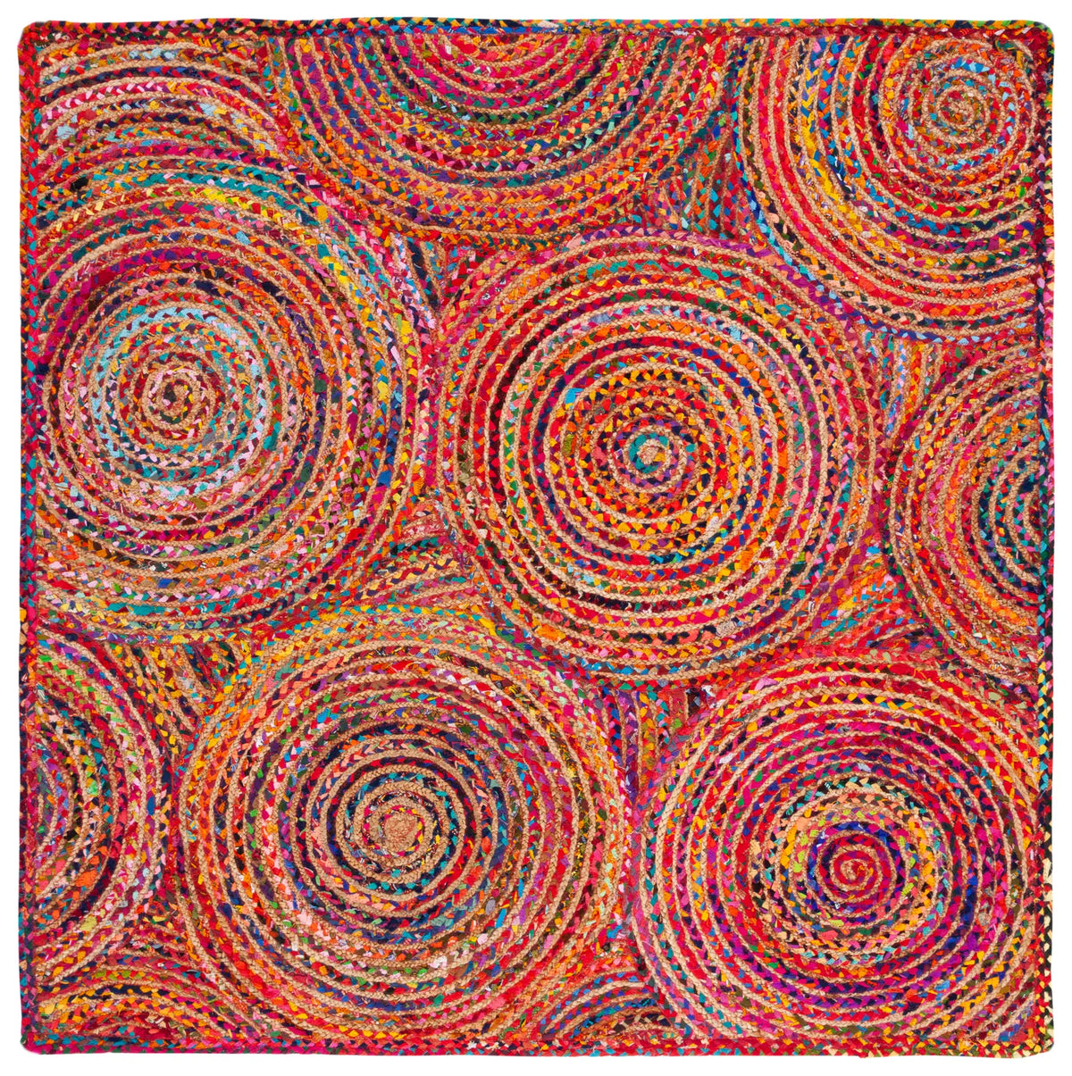 Safavieh Cape Cod 5'-0" x 5'-0" Rug in Red / Multi