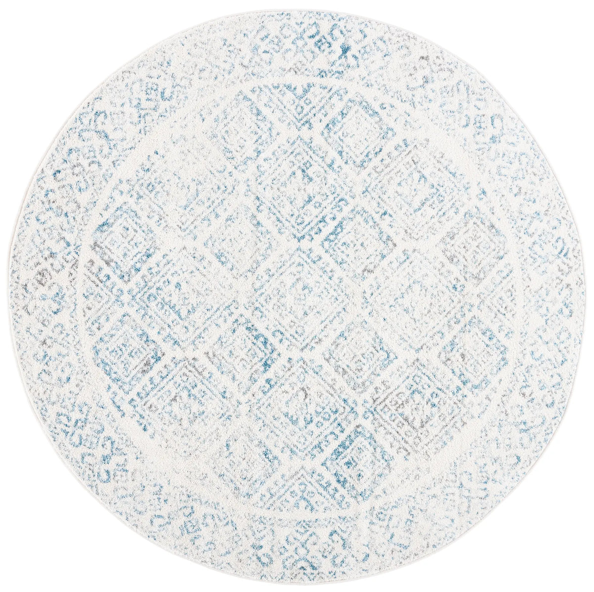 Safavieh Tulum 5'-0" x 5'-0" Rug in Ivory / Turquoise