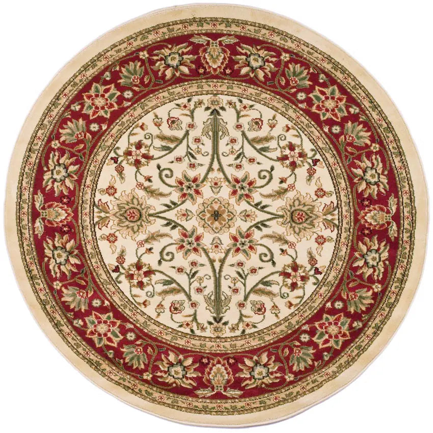 Safavieh Lyndhurst 5'-3" x 5'-3" Rug in Ivory / Red