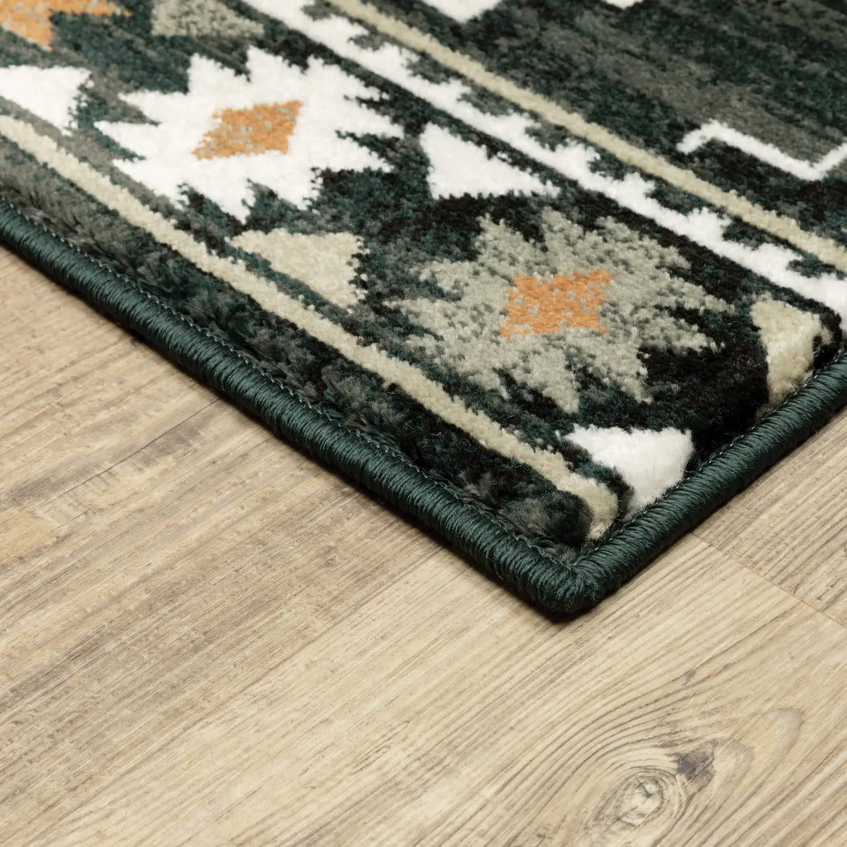 Oriental Weavers Sphinx Georgia 605F0 Charcoal/ Ivory Rugs - corner detail