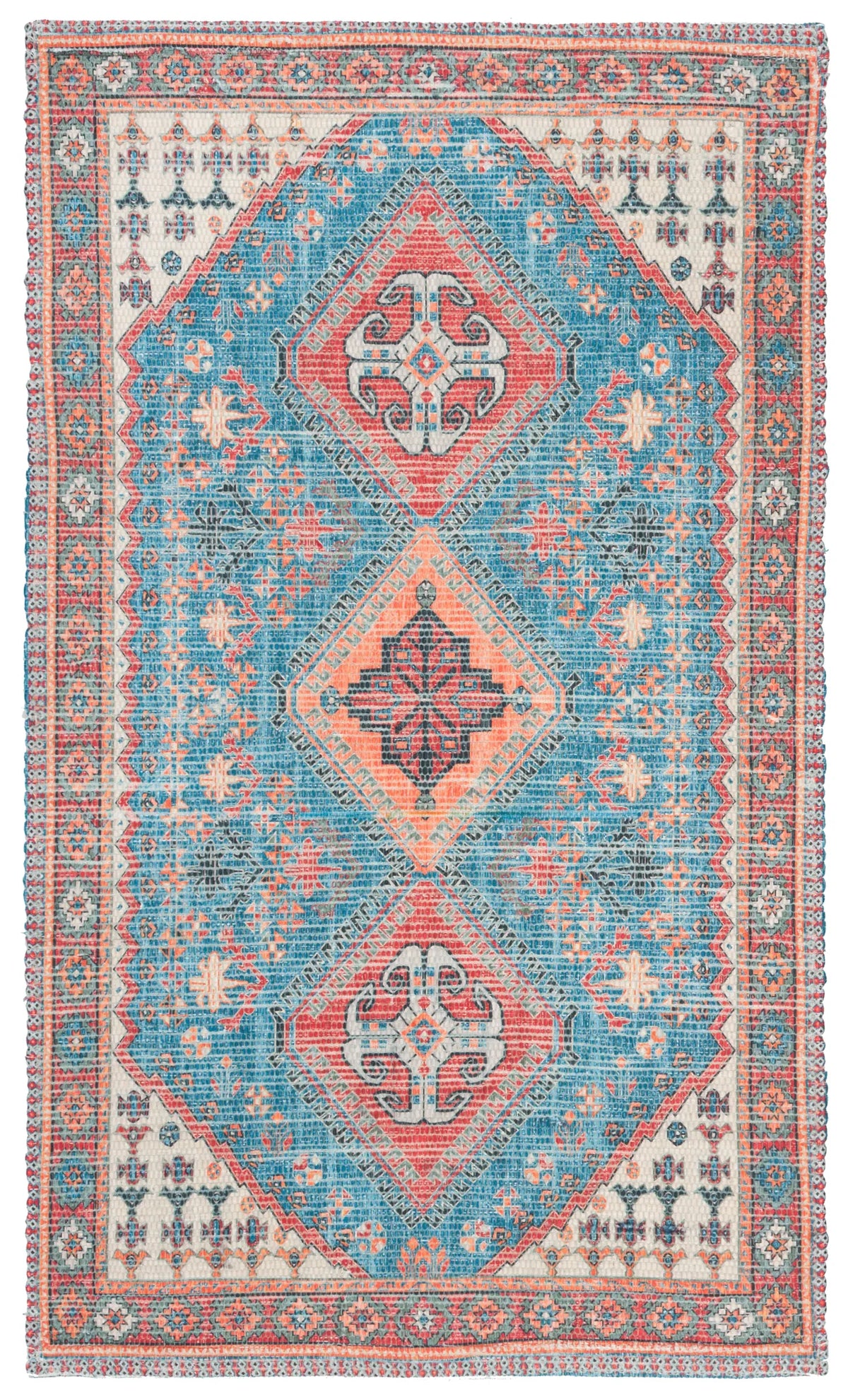 Safavieh Saffron 3'-0" x 5'-0" Rug in Navy / Red