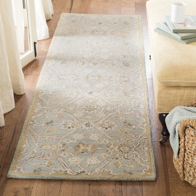 Safavieh Blossom 2'-3" x 10'-0" Rug in Slate / Beige