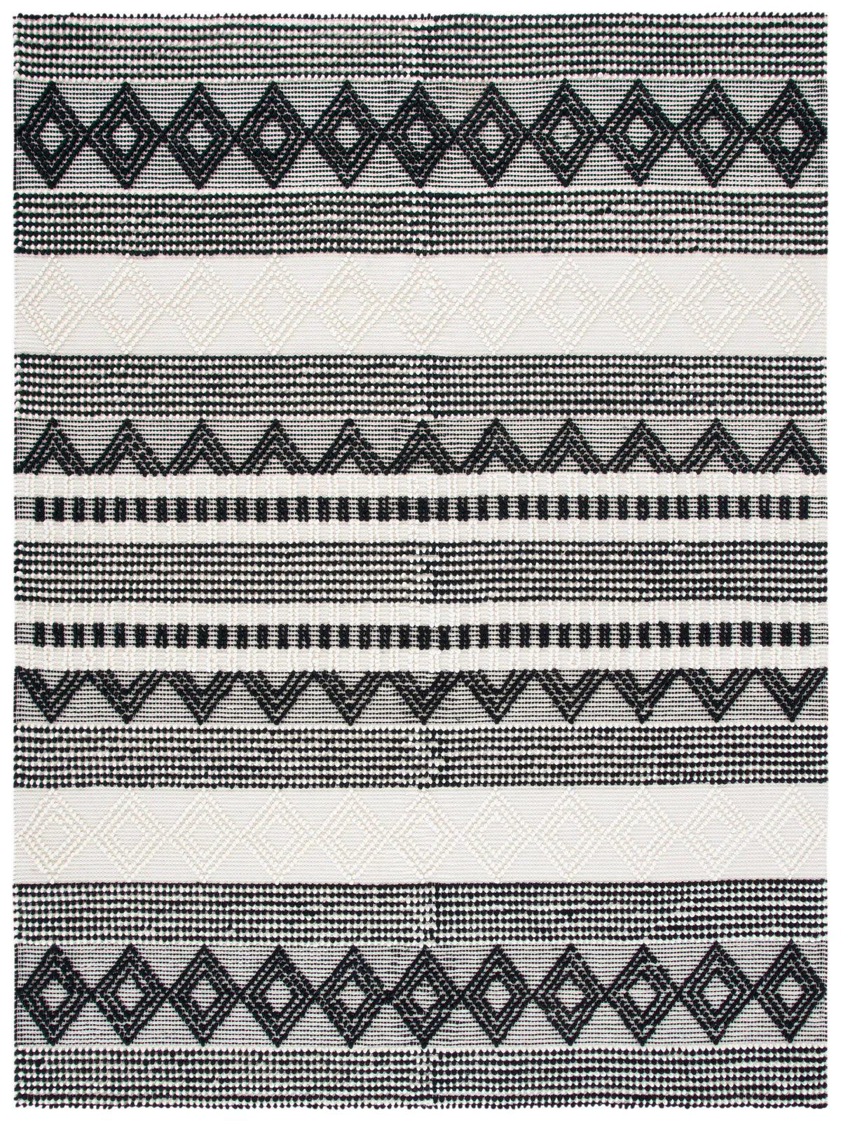 Safavieh Natura 10'-0" x 14'-0" Rug in Black / Ivory