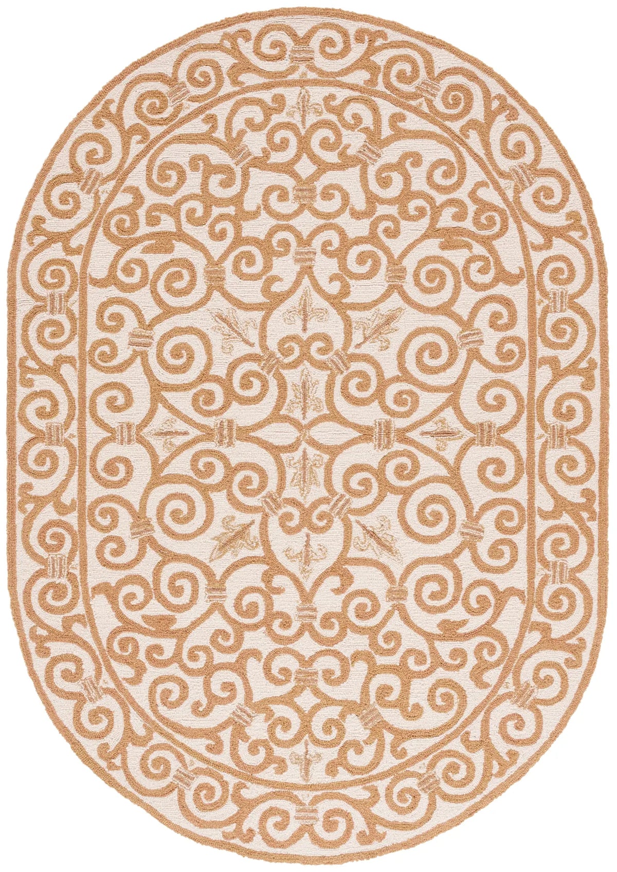 Safavieh Chelsea 4'-6" x 6'-6" Rug in Ivory / Gold