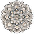 Safavieh Novelty 5'-0" x 5'-0" Rug in Beige / Navy
